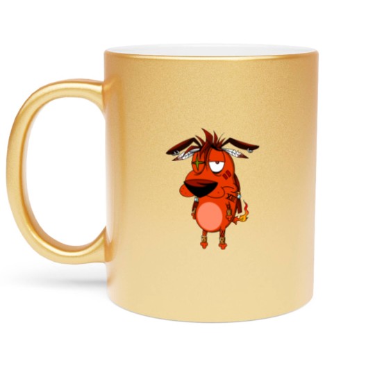 Discover Courage the Red XIII - Courage The Cowardly Dog - Metallic Mugs