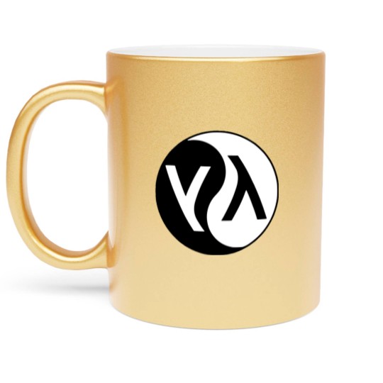 Discover lisp lambda yin yang logo Metallic Mugs