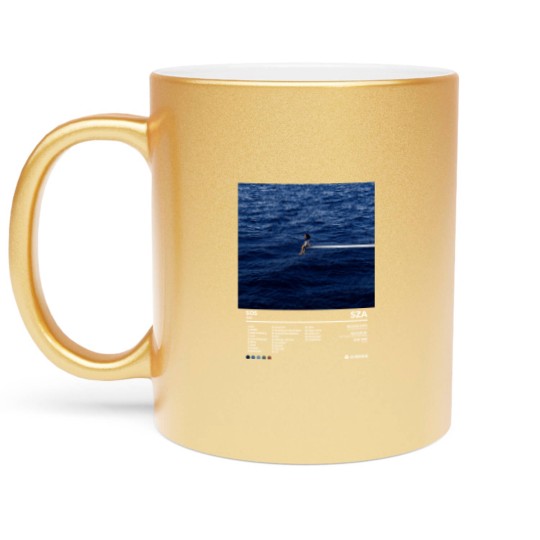 Discover S.Z.A S.O.S Album Vintage Metallic Mugs, Sza Bootleg 90s Black Metallic Mugs