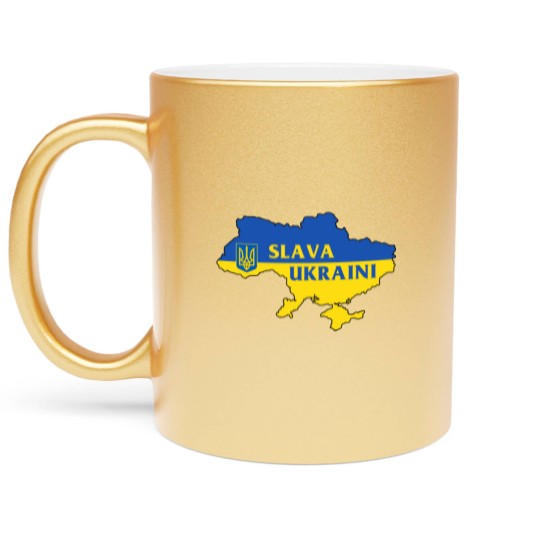 Discover Slava Ukraini Metallic Mugs