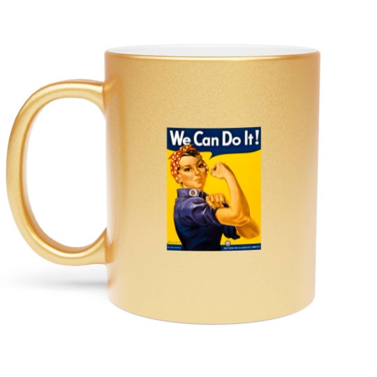 Discover We Can Do It! Rosie the Riveter Vintage WW2 Metallic Mugs