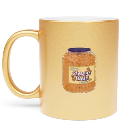 Discover Cheese Balls fan art parody Metallic Mugs Metallic Mugs