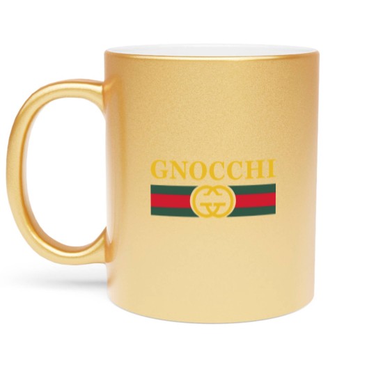 Discover Funny Gnocchi Pasta Logo Metallic Mugs