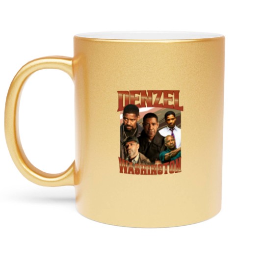 Discover DENZEL WASHINGTON Retro Vintage Metallic Mugs - Denzel Washington Tribute Metallic Mugs