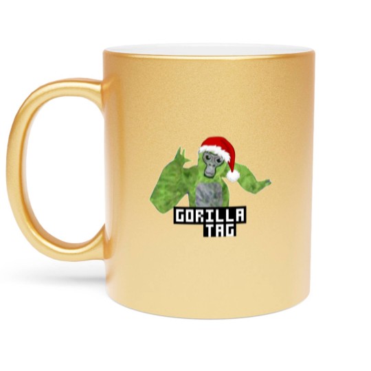 Discover Gorilla Tag Green Santa Hat Gorilla  png Metallic Mugs