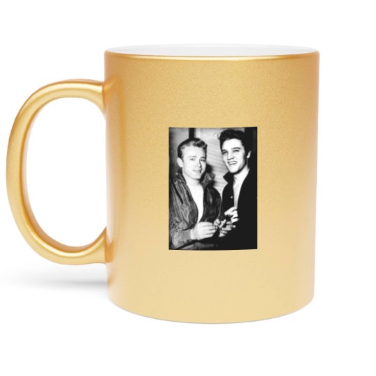 Discover Vintage Old Hollywood Elvis Presley James Dean Unisex Fit Metallic Mugs Metallic Mugs