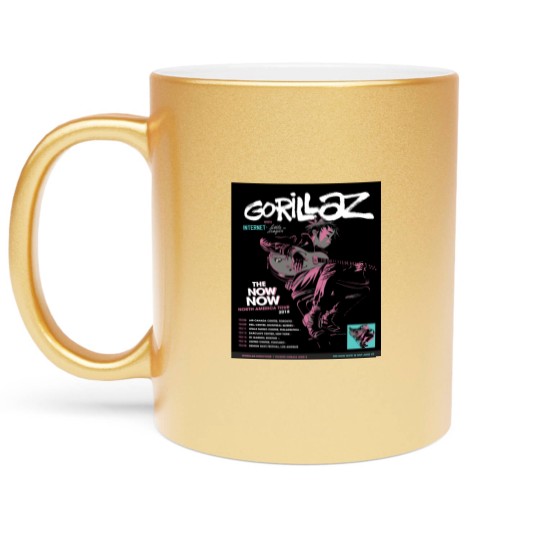 Discover Gorillaz The Now Now Metallic Mugs Retro Vintage 90s Hip Hop Graphic