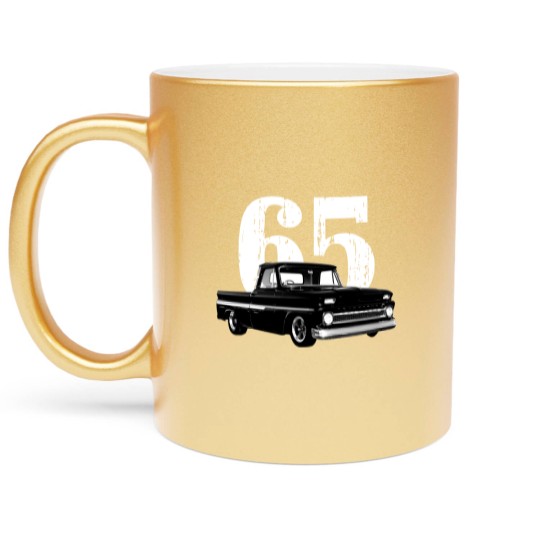 Discover 1965 C10 Pickup Truck Front Three Quarter View Metallic Mugs