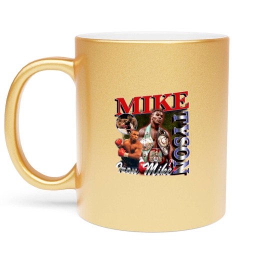 Discover Vintage Wash Mike Tyson Metallic Mugs, Vintage Acid Wash