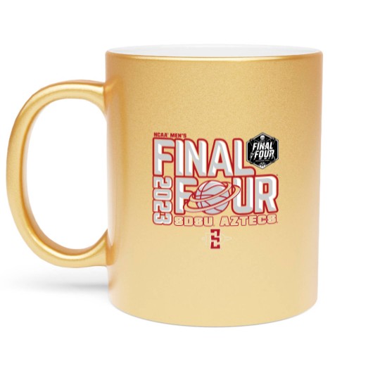 Discover San Diego State Aztecs Final Four Basketball Dunk Black Metallic Mugs