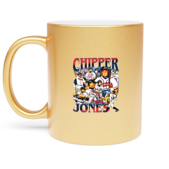 Discover Vintage 90s Graphic Style Chipper Jones Metallic Mugs Vintage Sport Metallic Mugs