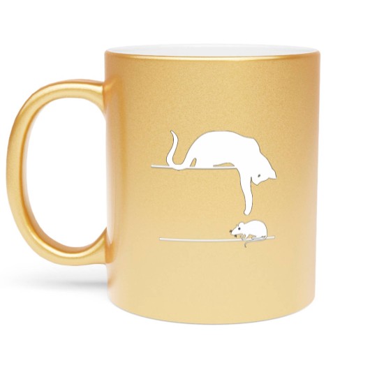 Discover Cat and mouse - Animals - Metallic Mugs
