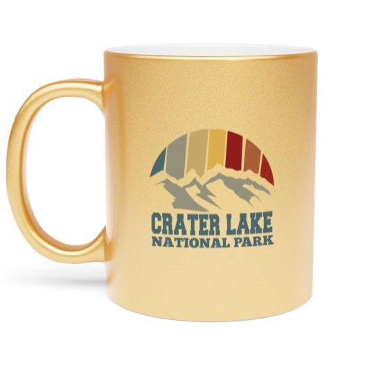 Discover crater lake Metallic Mugs