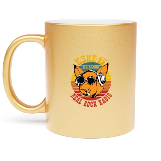 Discover Real Rock Radio Retro Metallic Mugs
