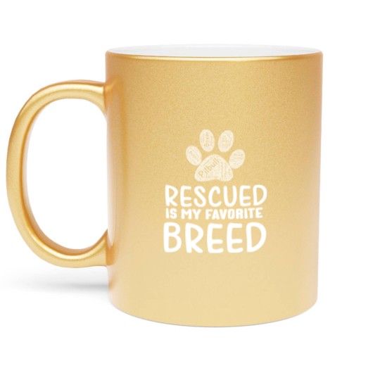 Discover rescued dog breed gift Metallic Mugs