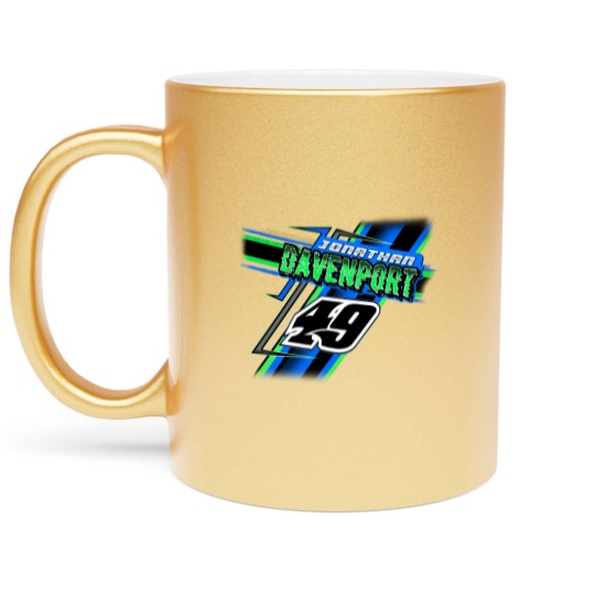 Discover Jonathan Davenport Late Model Dirt Track Blue Racing Graphic Metallic Mugs