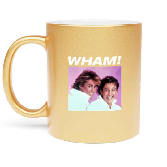 Discover WHAM! Metallic Mugs 80's George Michael Vibes, George Michael and Andrew Ridgeley Metallic Mugs