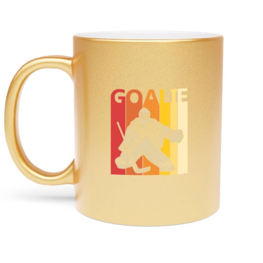 Discover Hockey Goalie T- Metallic Mugs Vintage Hockey Goalie T- Metallic Mugs Metallic Mugs