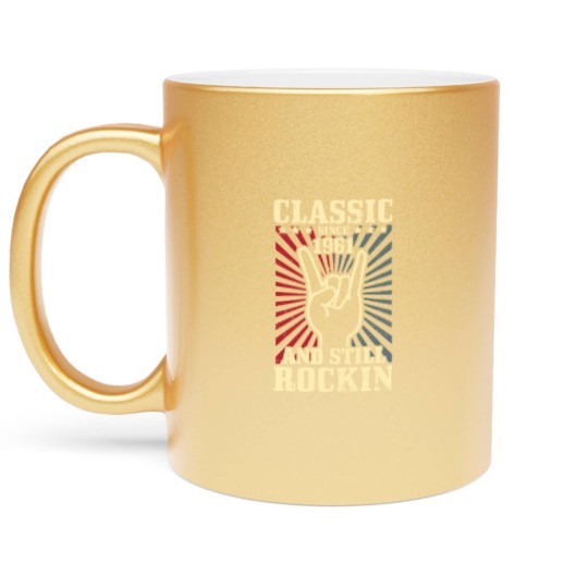 Discover Vintage 1961 Classic Rock 60th Birthday Gift Metallic Mugs