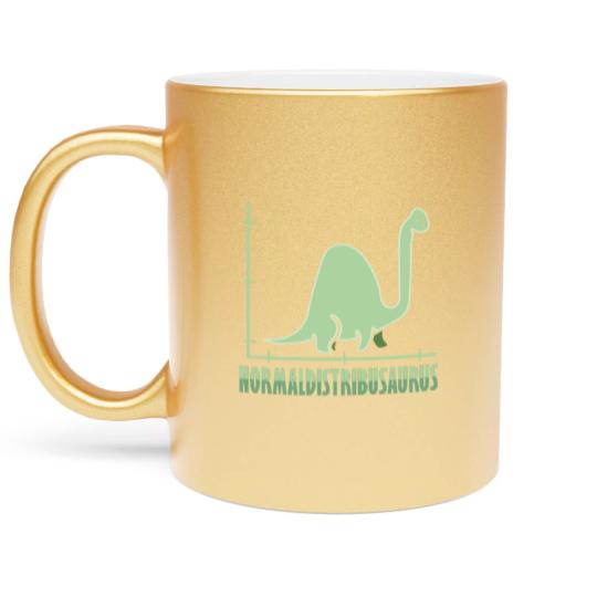 Discover Dinosaur Math Normal Distribution Mathematician Metallic Mugs