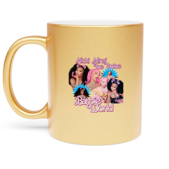 Discover Nicki Minaj x Ice Spice Barbie World Vintage Metallic Mugs