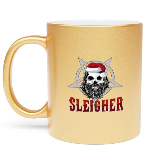Discover Sleigher Heavy Metal Slayer Christmas Metallic Mugs