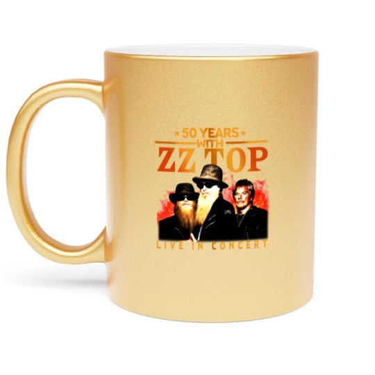Discover ZZ Top 50 Years Live In Concert The Memories Metallic Mugs, ZZ Top Metallic Mugs