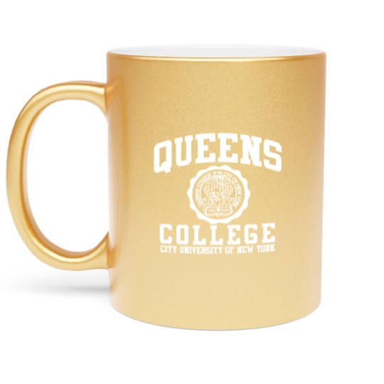 Discover Queens College Logo Metallic Mugs