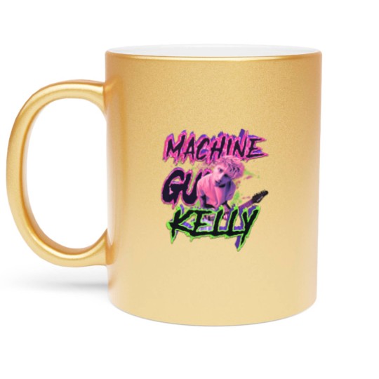 Discover MGK Metallic Mugs, MGK Merch Metallic Mugs, Machine Gunn Kelly Fan gift, Rap Metallic Mugs,