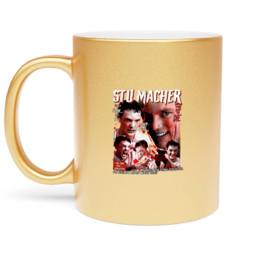Discover Stuart Stu Macher Scream Movie Halloween Metallic Mugs, Vintage Horror Movie Metallic Mugs