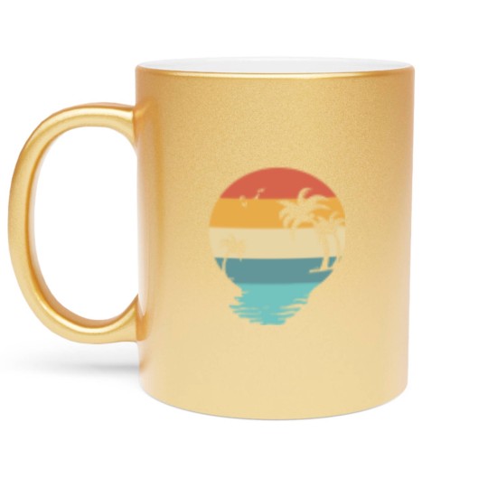 Discover Forever Chasing Sunsets Metallic Mugs, Retro Summer Metallic Mugs, Summer Vibes Metallic Mugs, Beach Metallic Mugs, Vacation Metallic Mugs, Summer Vacation Metallic Mugs, Trendy Metallic Mugs
