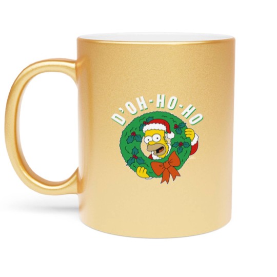 Discover The Simpsons Christmas Santa Homer D'Oh-Ho-Ho Alt Metallic Mugs