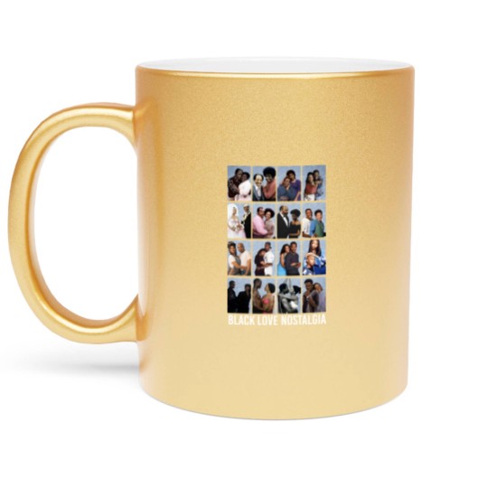 Discover Black Love Nostalgia Unisex Metallic Mugs