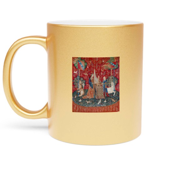 Discover Lady and Unicorn Medieval Tapestry Metallic Mugs
