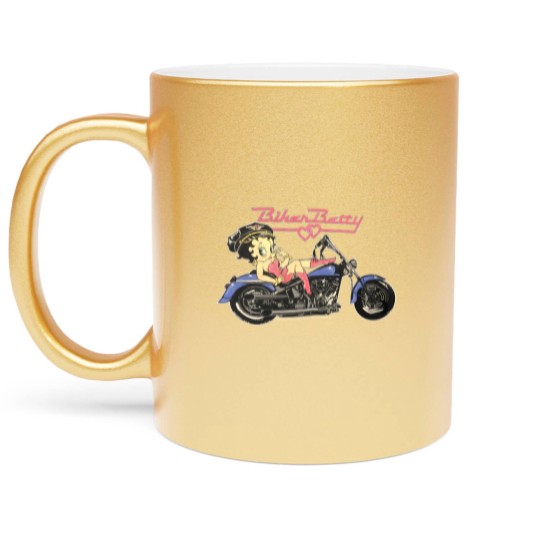 Discover 1993 Biker Betty Boop vintage motorcycle Metallic Mugs Metallic Mugs