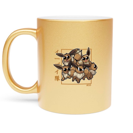 Discover Eevee Squad PKM Metallic Mugs Graphic Metallic Mugs,  Adult Men Unisex Game Cartoon Anime Japanese Umbreo Metallic Mugs