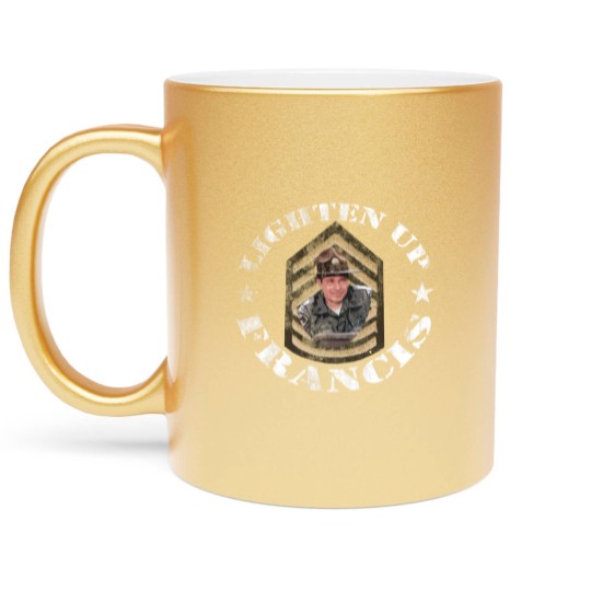 Discover Lighten Up Francis, distressed - bil mur - Metallic Mugs
