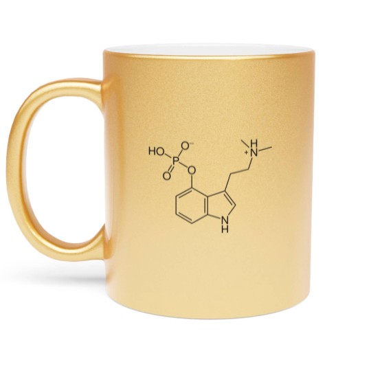 Discover psylocibin drug magic mushrooms Metallic Mugs