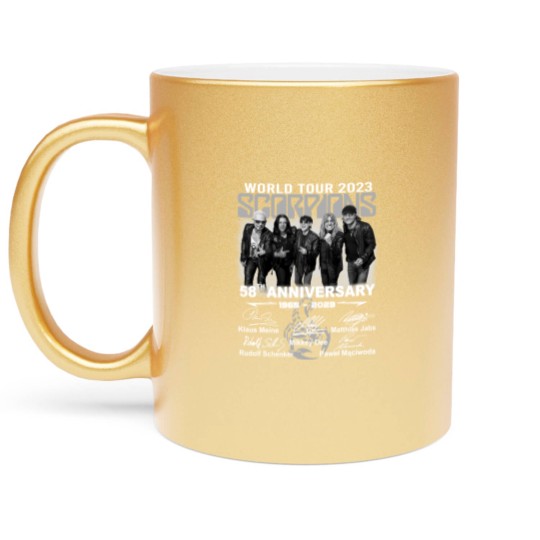 Discover 58TH ANNIVERSARY Scorpions world tour 2023 Metallic Mugs, Scorpions Metallic Mugs