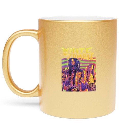 Discover Vintage Style White Zombie Band Metallic Mugs