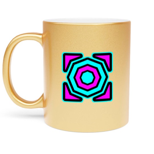 Discover Trusta cube Geometry Dash icon Metallic Mugs