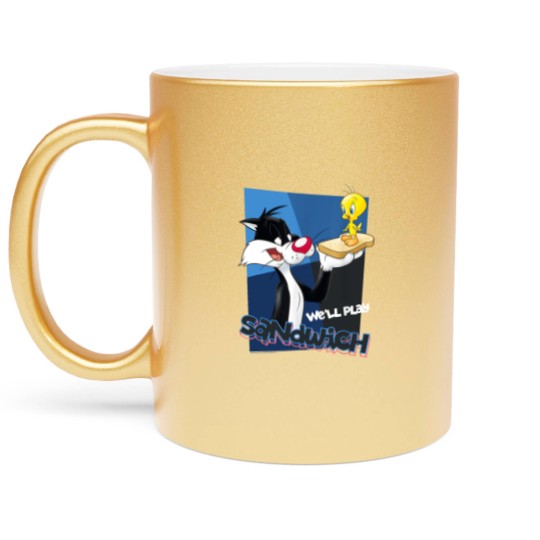 Discover Tweety Bird Metallic Mugs Looney Tunes Sylvester Tweety Sandwich