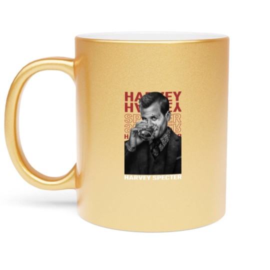 Discover Harvey Specter Vintage Graphic Metallic Mugs, Suits Movie TV Metallic Mugs