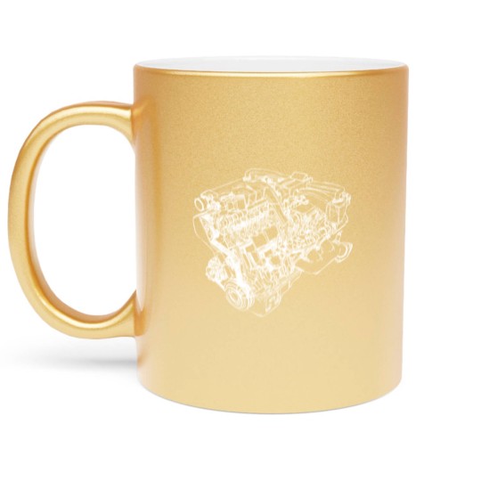 Discover Car Engine Metallic Mugs
