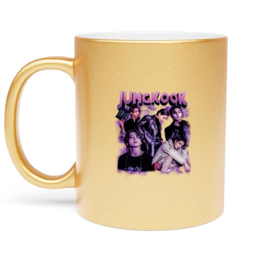 Discover Jungkook Metallic Mugs, Jungkook Vintage Style Metallic Mugs, Jungkook Vintage Unisex Metallic Mugs