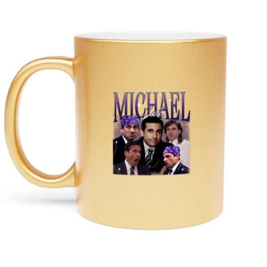 Discover Retro Michael Scott Metallic Mugs, Limited Michael Scott Vintage Metallic Mugs, Michael Scott Gift