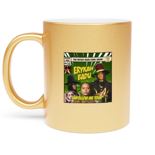 Discover Erykah Badu Comic Metallic Mugs, Erykah Badu Bootleg Metallic Mugs, Erykah Badu Metallic Mugs