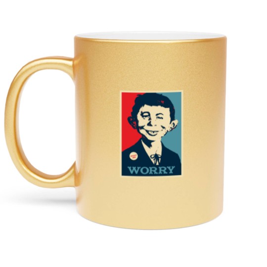 Discover WHAT ME WORRY Metallic Mugs
