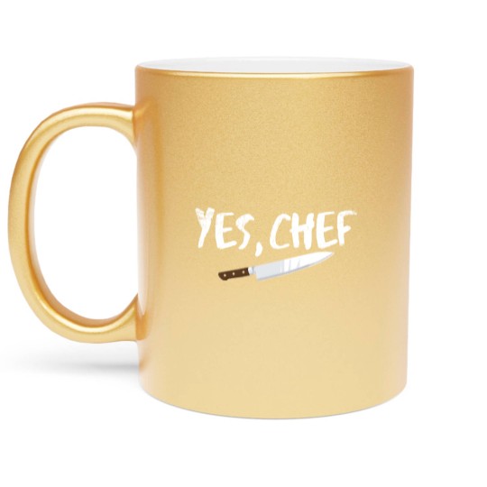 Discover Chef Yes Chef Metallic Mugs