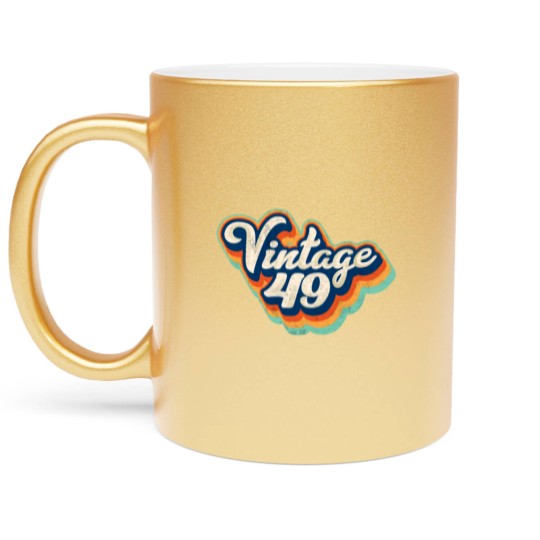Discover Vintage 49 milestone design Metallic Mugs